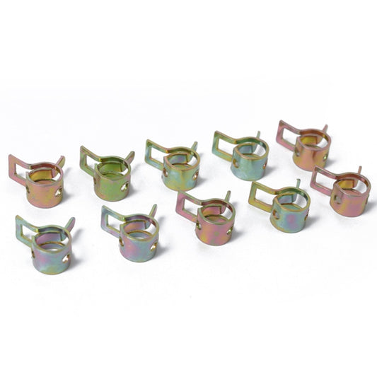 10 PCS 15mm Car Spring Clip Fuel Line Hose Clip Water Pipe Air Tube Clamp Fastener - Booster Cable & Clip by buy2fix | Online Shopping UK | buy2fix