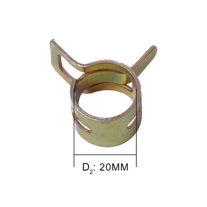 10 PCS 20mm Car Spring Clip Fuel Line Hose Clip Water Pipe Air Tube Clamp Fastener - Booster Cable & Clip by buy2fix | Online Shopping UK | buy2fix