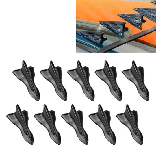 Diffuseur universel d'aileron de requin noir pour voiture, 10 pièces, générateur de Vortex, becquet de toit