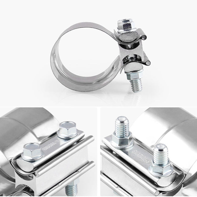 2.0 inch Car Turbo Exhaust Downpipe Stainless Steel Lap Joint Band Clamp - Booster Cable & Clip by buy2fix | Online Shopping UK | buy2fix