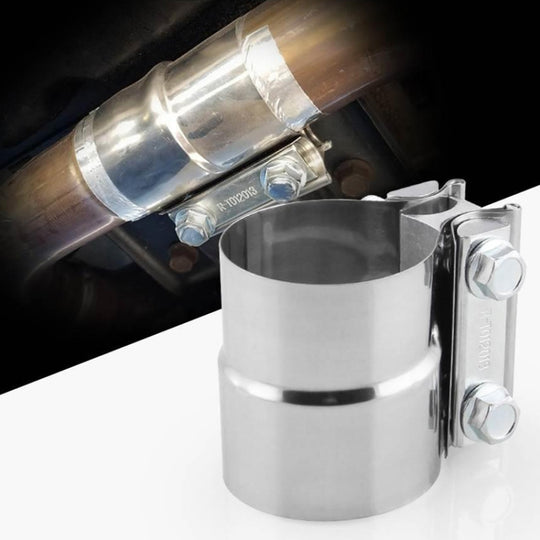 2,5-Zoll-Auto-Turbo-Auspuff-Fallrohr-Edelstahl-Lap-Joint-Bandklemme