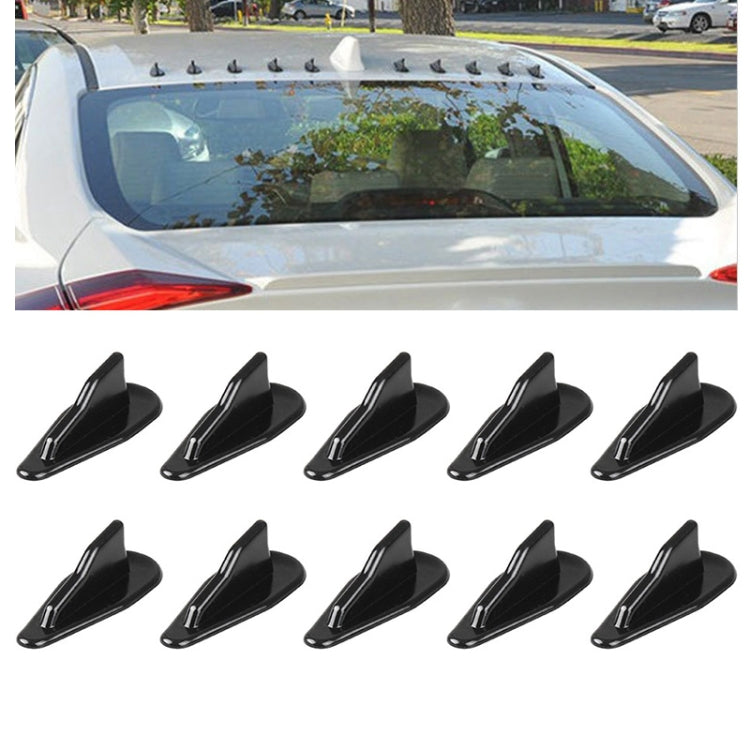 10 PCS Universal Car Black Shark Fin Diffuser Vortex Generator Roof Spoiler by buy2fix