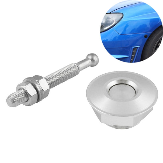 Auto Mini Edelstahl Quick-Pins Druckknopf Billet Hood Pins Lock Clip Kit (Silber)