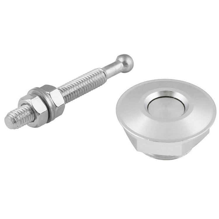 Car Mini Stainless Steel Quick-pins Push Button Billet Hood Pins Lock Clip Kit (Silver) - Locks & Hasps by buy2fix | Online Shopping UK | buy2fix