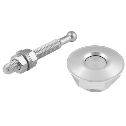 Car Mini Stainless Steel Quick-pins Push Button Billet Hood Pins Lock Clip Kit (Silver) - Locks & Hasps by buy2fix | Online Shopping UK | buy2fix