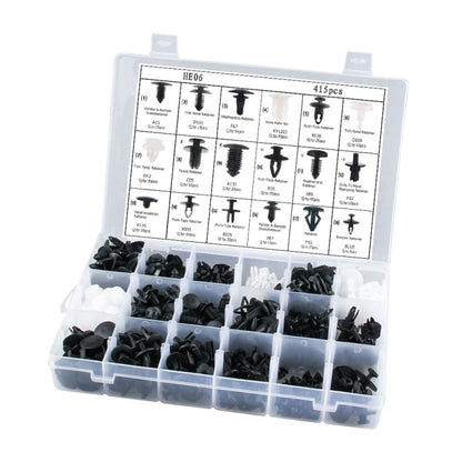 415 PCS Car Retainer Clips Assortment Car Panel Trim Plastic Fasteners Rivet Clips Set - Nuts & Bolts by buy2fix | Online Shopping UK | buy2fix