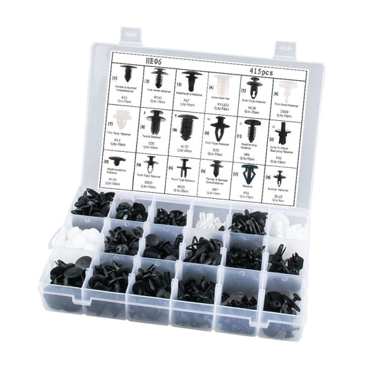 415 PCS Car Retainer Clips Assortment Car Panel Trim Plastic Fasteners Rivet Clips Set - Nuts & Bolts by buy2fix | Online Shopping UK | buy2fix