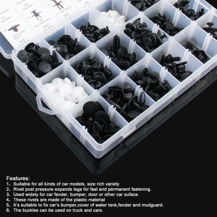 415 PCS Car Retainer Clips Assortment Car Panel Trim Plastic Fasteners Rivet Clips Set - Nuts & Bolts by buy2fix | Online Shopping UK | buy2fix
