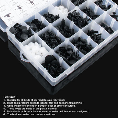 415 PCS Car Retainer Clips Assortment Car Panel Trim Plastic Fasteners Rivet Clips Set - Nuts & Bolts by buy2fix | Online Shopping UK | buy2fix