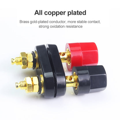 5 PCS Car Double Terminals Red Black Hexagon Connector Amplifier Terminal Speaker Plug Jack -  by buy2fix | Online Shopping UK | buy2fix