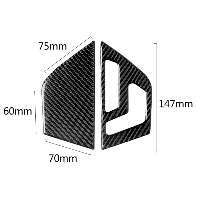 2 PCS Car Carbon Fiber Left Drive Seat Adjustment Panel Decorative Sticker for Mercedes-Benz W204 2007-2013 by buy2fix