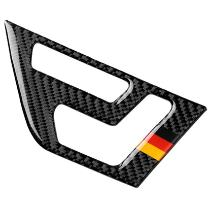 2 PCS German Flag Car Carbon Fiber Right Drive Seat Adjustment Panel Decorative Sticker for Mercedes-Benz W204 2007-2013 by buy2fix