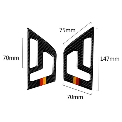 2 PCS German Flag Car Carbon Fiber Seat Adjustment Panel Decorative Sticker for Mercedes-Benz W204 2007-2013 by buy2fix