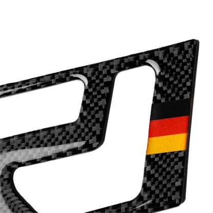 2 PCS German Flag Car Carbon Fiber Seat Adjustment Panel Decorative Sticker for Mercedes-Benz W204 2007-2013 by buy2fix