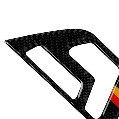 2 PCS German Flag Car Carbon Fiber Seat Adjustment Panel Decorative Sticker for Mercedes-Benz W204 2007-2013 by buy2fix