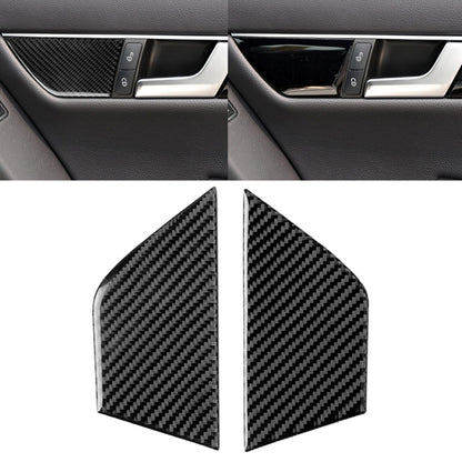 2 PCS Car Carbon Fiber Seat Adjustment Panel Decorative Sticker for Mercedes-Benz W204 2007-2013 by buy2fix