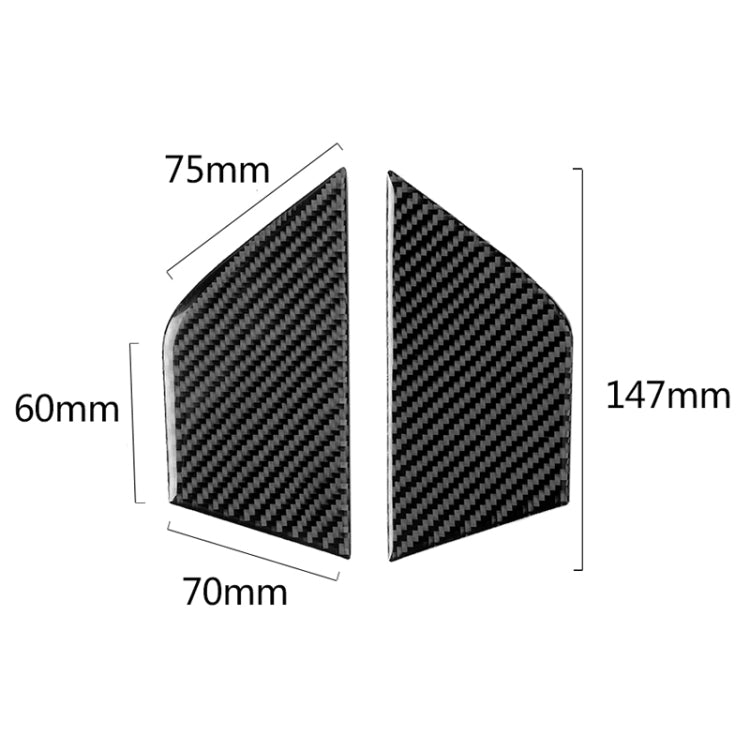 2 PCS Car Carbon Fiber Seat Adjustment Panel Decorative Sticker for Mercedes-Benz W204 2007-2013 by buy2fix