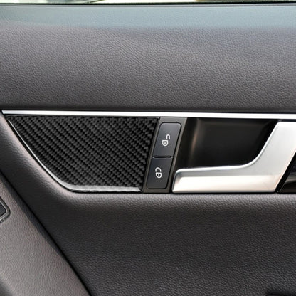 2 PCS Car Carbon Fiber Seat Adjustment Panel Decorative Sticker for Mercedes-Benz W204 2007-2013 by buy2fix