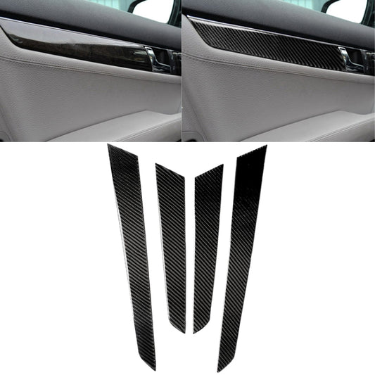 4 PCS Car Carbon Fiber Inner Door Panel Decorative Sticker for Mercedes-Benz W204 2007-2013 - Car Interior Mouldings by buy2fix | Online Shopping UK | buy2fix