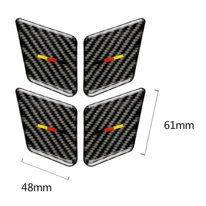 4 PCS Car German Flag Carbon Fiber Door Inner Handle Wrist Panel Decorative Sticker for Mercedes-Benz C Class 2007-2013 / E Class 2009-2016 - Car Interior Mouldings by buy2fix | Online Shopping UK | buy2fix