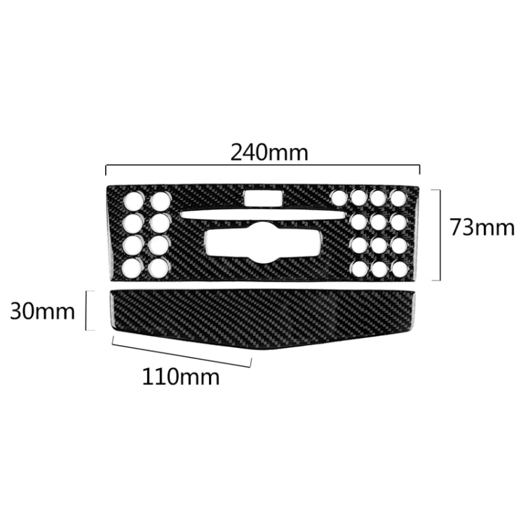 Car Carbon Fiber Center Console Panel Decorative Sticker for Mercedes-Benz W204 C Class 2007-2010 by buy2fix
