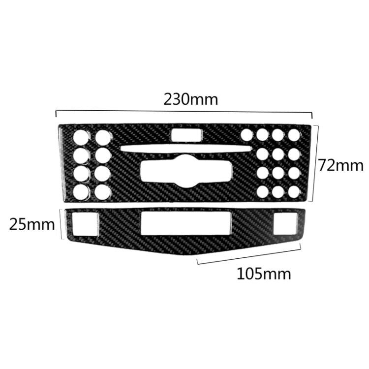 Car Carbon Fiber Center Console Panel Decorative Sticker for Mercedes-Benz W204 C Class 2007-2010 by buy2fix