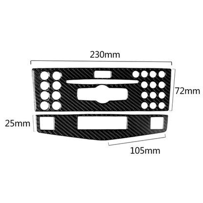 Car Carbon Fiber Center Console Panel Decorative Sticker for Mercedes-Benz W204 C Class 2007-2010 by buy2fix