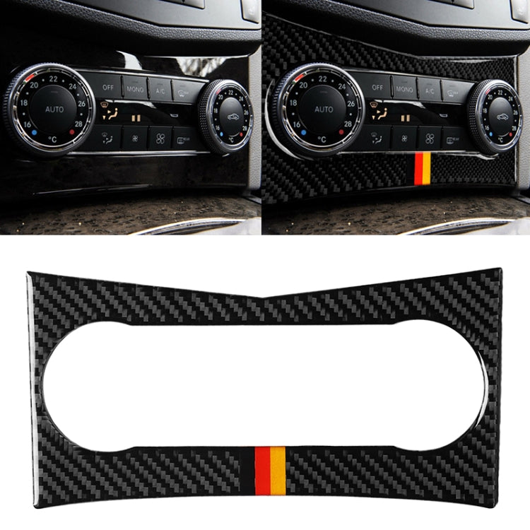 Car German Flag Carbon Fiber Air Conditioning Panel Decorative Sticker for Mercedes-Benz W204 C Class 2007-2010 by buy2fix