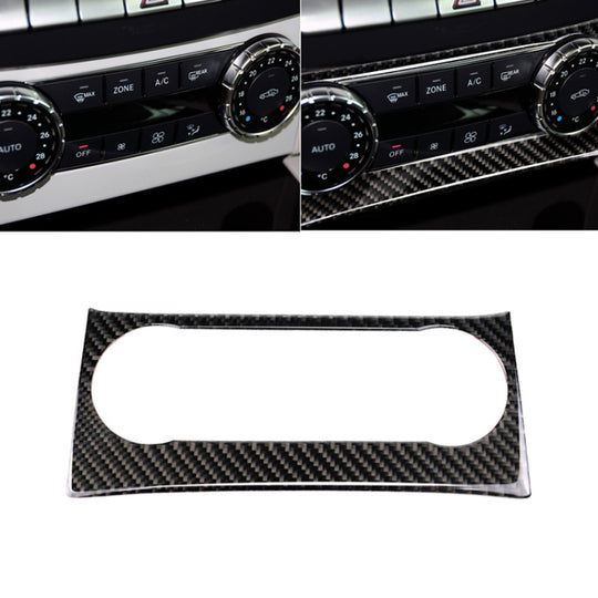 Car Carbon Fiber Air Conditioning Knob Control Panel Decorative Sticker for Mercedes-Benz W204 C Class 2011-2013