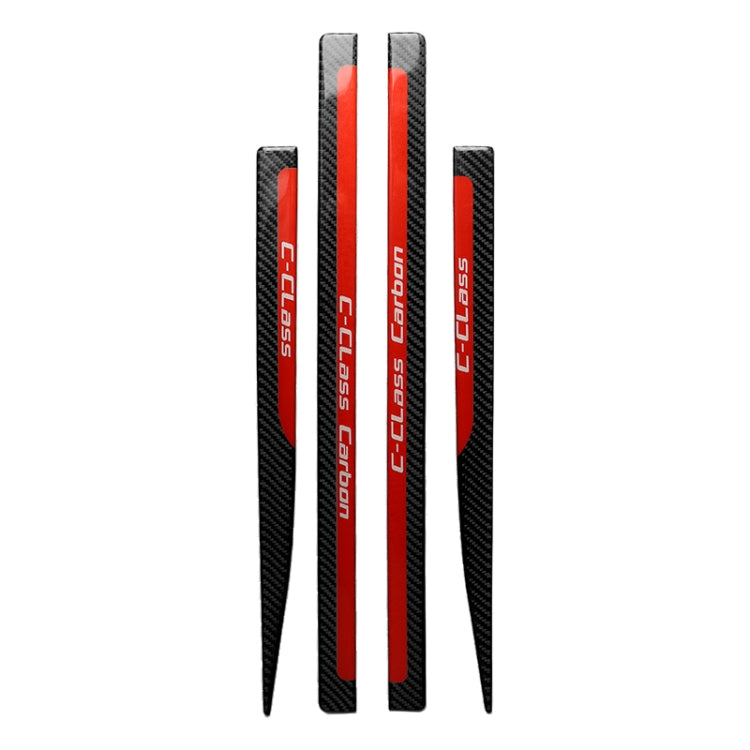 4 PCS Car Carbon Fiber Threshold Decorative Sticker for Mercedes-Benz W204 C Class 2007-2013 - Car Interior Mouldings by buy2fix | Online Shopping UK | buy2fix