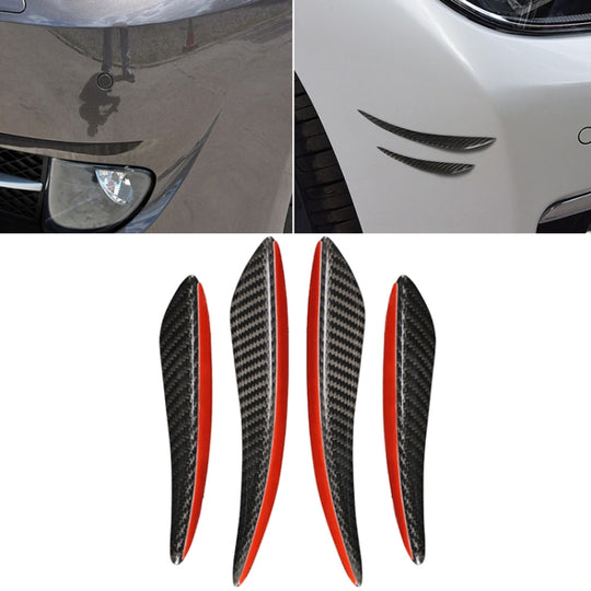 Autocollant décoratif universel pour couteau à Air avant en Fiber de carbone, 4 pièces, pour voiture