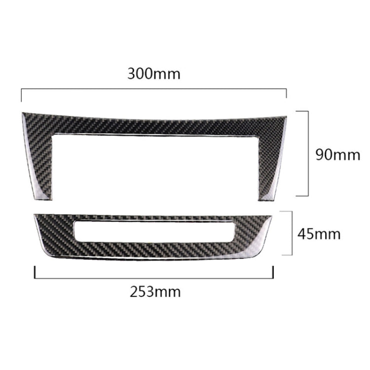 Car Carbon Fiber Central Control CD Panel Decorative Sticker for Mercedes-Benz W204 2011-2013 7-buttons by buy2fix