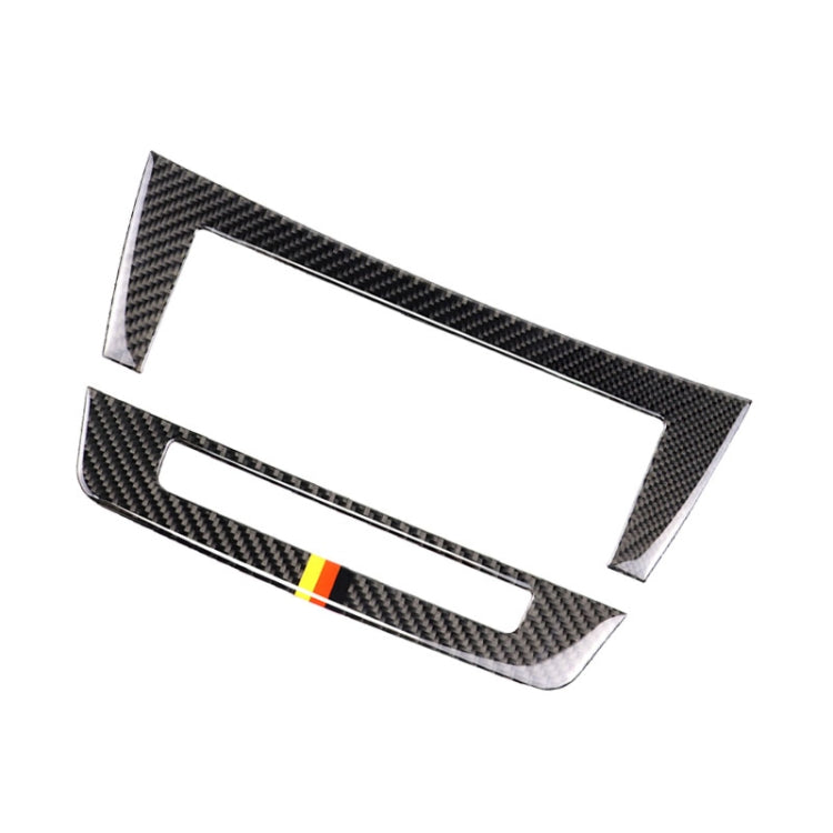 Car German Flag Carbon Fiber Central Control CD Panel Decorative Sticker for Mercedes-Benz W204 2011-2013 7-buttons by buy2fix