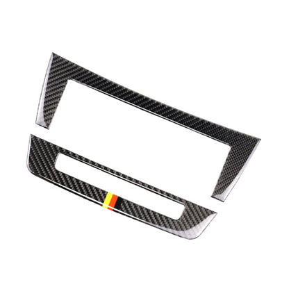Car German Flag Carbon Fiber Central Control CD Panel Decorative Sticker for Mercedes-Benz W204 2011-2013 7-buttons by buy2fix