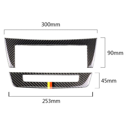 Car German Flag Carbon Fiber Central Control CD Panel Decorative Sticker for Mercedes-Benz W204 2011-2013 7-buttons by buy2fix