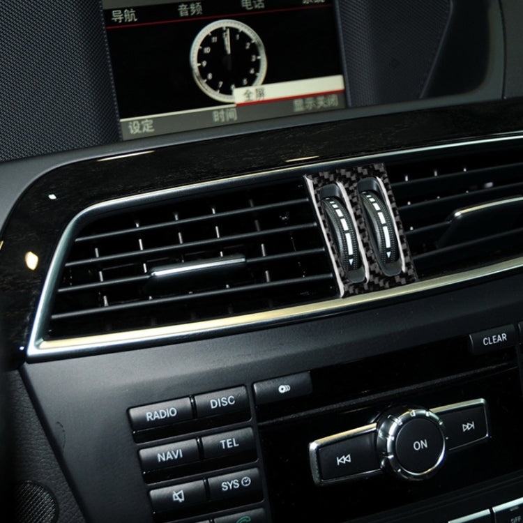 Car Carbon Fiber Intermediate Air Outlet Panel Decorative Sticker for Mercedes-Benz W204 2011-2013 by buy2fix