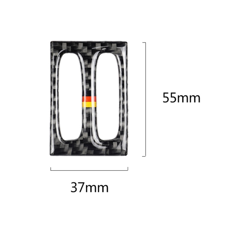 Car German Flag Carbon Fiber Intermediate Air Outlet Panel Decorative Sticker for Mercedes-Benz W204 2011-2013 by buy2fix