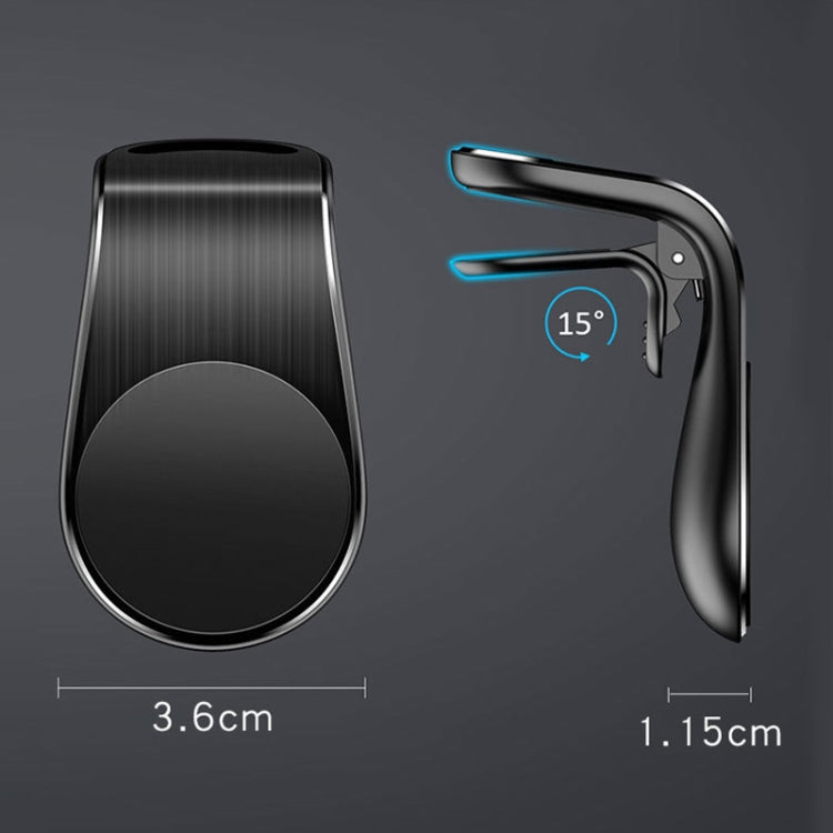 Car Metal Magnetic Air Outlet Mobile Phone Holder Bracket(Gold) by buy2fix