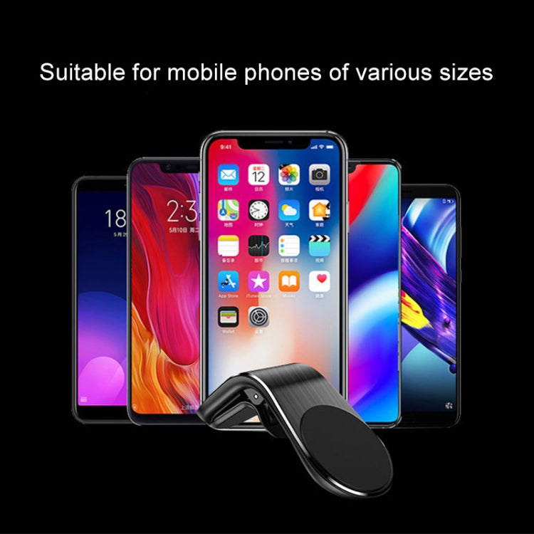 Car Metal Magnetic Air Outlet Mobile Phone Holder Bracket(Gold) by buy2fix