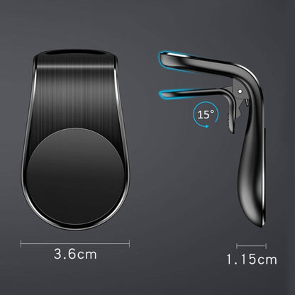 Car Metal Magnetic Air Outlet Mobile Phone Holder Bracket (Silver) by buy2fix