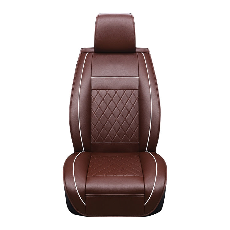 Car Leather Full Coverage Seat Cushion Cover, Standard Version, Only One Seat(Coffee) by buy2fix