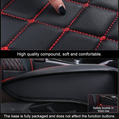 Car Leather Full Coverage Seat Cushion Cover, Standard Version, Only One Seat(Coffee) by buy2fix
