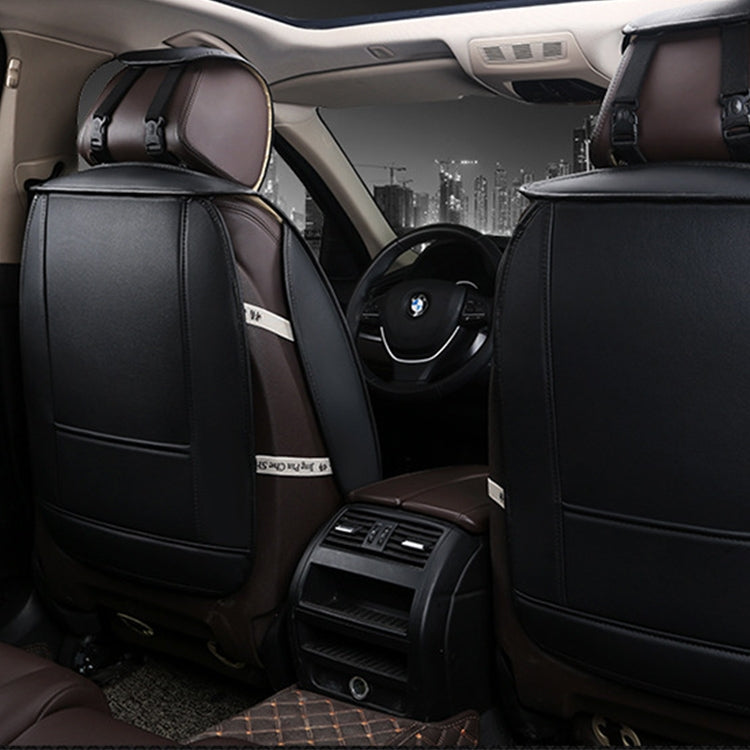 Car Leather Full Coverage Seat Cushion Cover, Luxury Version,Only One Front Seat(Black Red) by buy2fix