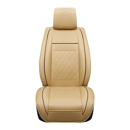 Car Leather Full Coverage Seat Cushion Cover, Luxury Version,Only One Front Seat(Beige) by buy2fix