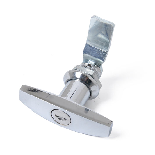 2 PCS Silver T Shape Handle Paddle Entry Door Latch & Keys Tool Box Lock for Trailer / Yacht / Truck by buy2fix
