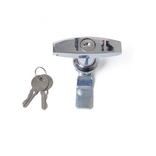 T Shape Handle Paddle Entry Door Latch & Keys Tool Box Lock for Trailer / Yacht / Truck (Silver) - Locks & Hasps by buy2fix | Online Shopping UK | buy2fix