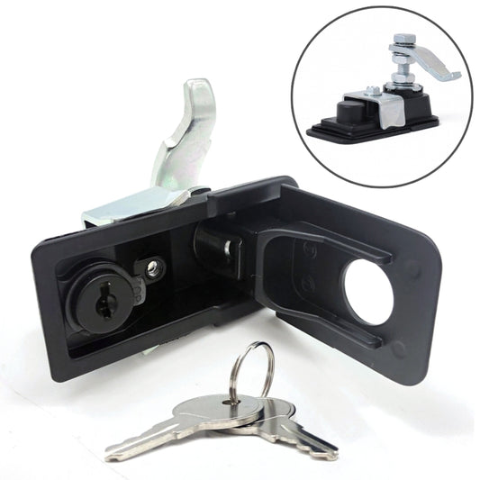 Adjustable Black Paddle Entry Door Latch & Keys Tool Box Lock for Trailer / Yacht / Truck - Locks & Hasps by buy2fix | Online Shopping UK | buy2fix