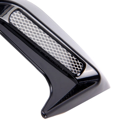 2PCS Plastic Decorative Air Flow Intake Turbo Bonnet Hood Side Vent Grille Cover With Self-adhesive Sticker(Black) by buy2fix