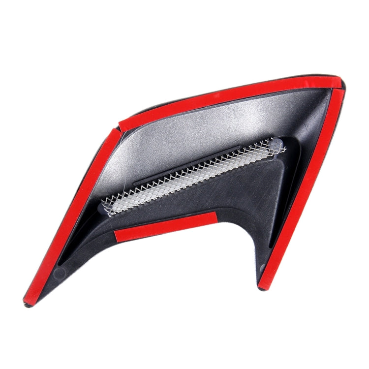 2PCS Plastic Decorative Air Flow Intake Turbo Bonnet Hood Side Vent Grille Cover With Self-adhesive Sticker(Grey) by buy2fix