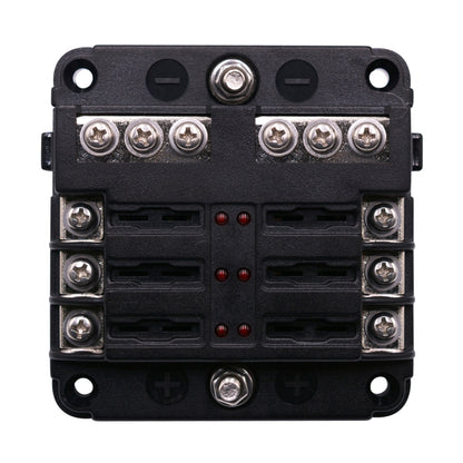 Independent Positive and Negative 1 in 6 Out 6 Way Circuit Blade Fuse Box Fuse Holder Kits with LED Warning Indicator for Auto Car Truck Boat - Fuse by buy2fix | Online Shopping UK | buy2fix